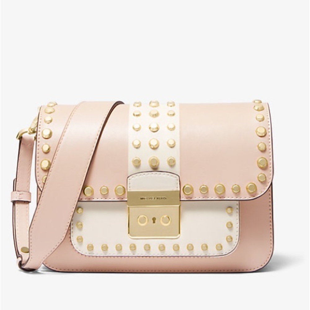 Michael Kors Sloan Editor Two-Tone Leather Shoulder Bag